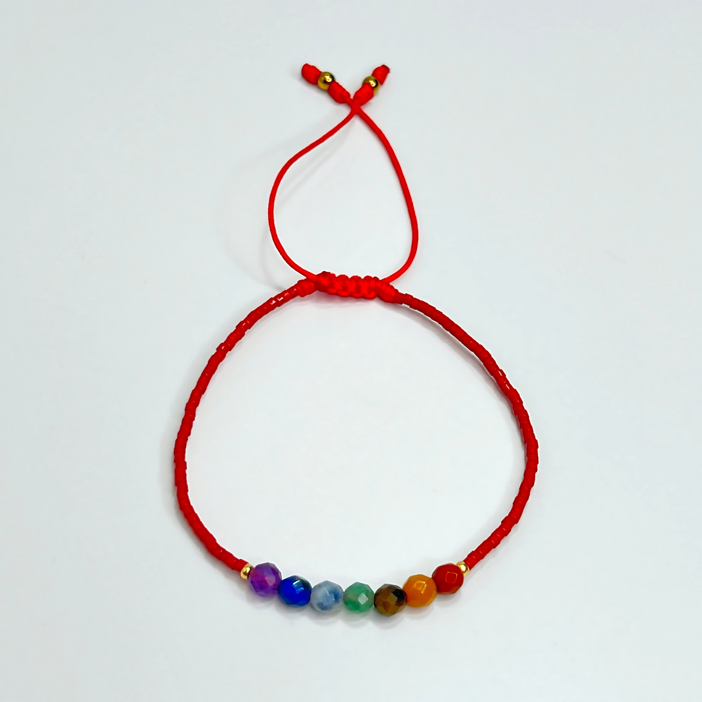 Souljewls 7 Chakras Red Ceramic Bead Bracelet – Balance & Energy