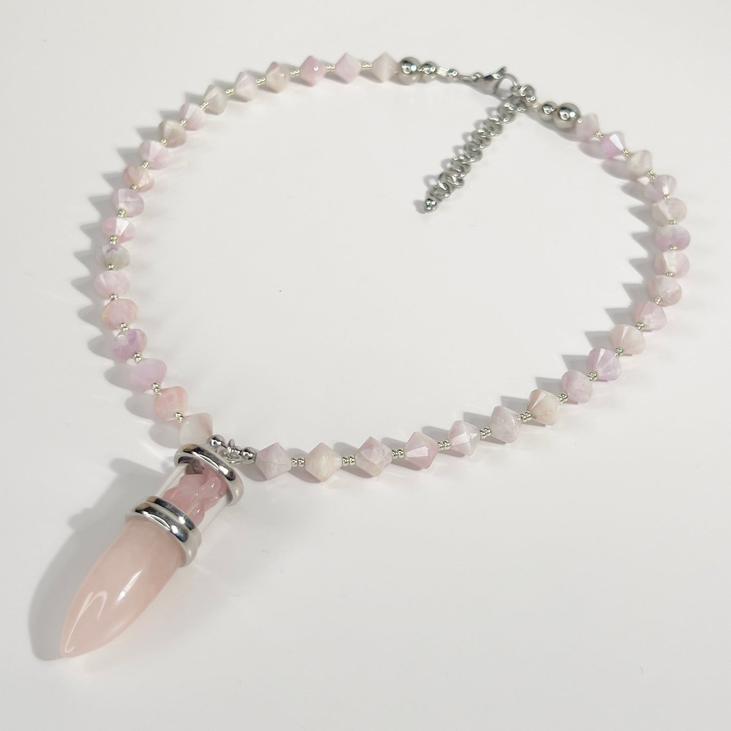 Rose Quartz Vial Necklace – Love & Emotional Balance