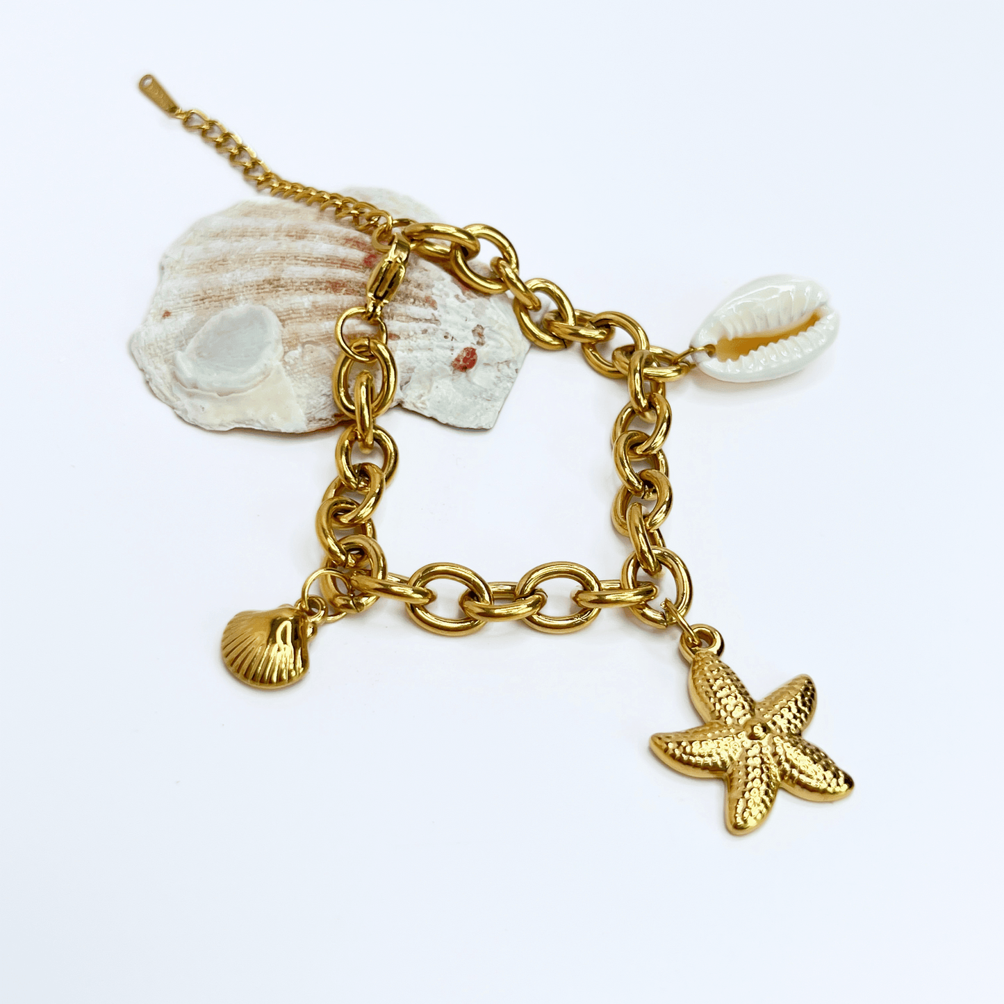 Souljewls – “Ocean Spirit” Stainless Steel Bracelet with Marine Charms