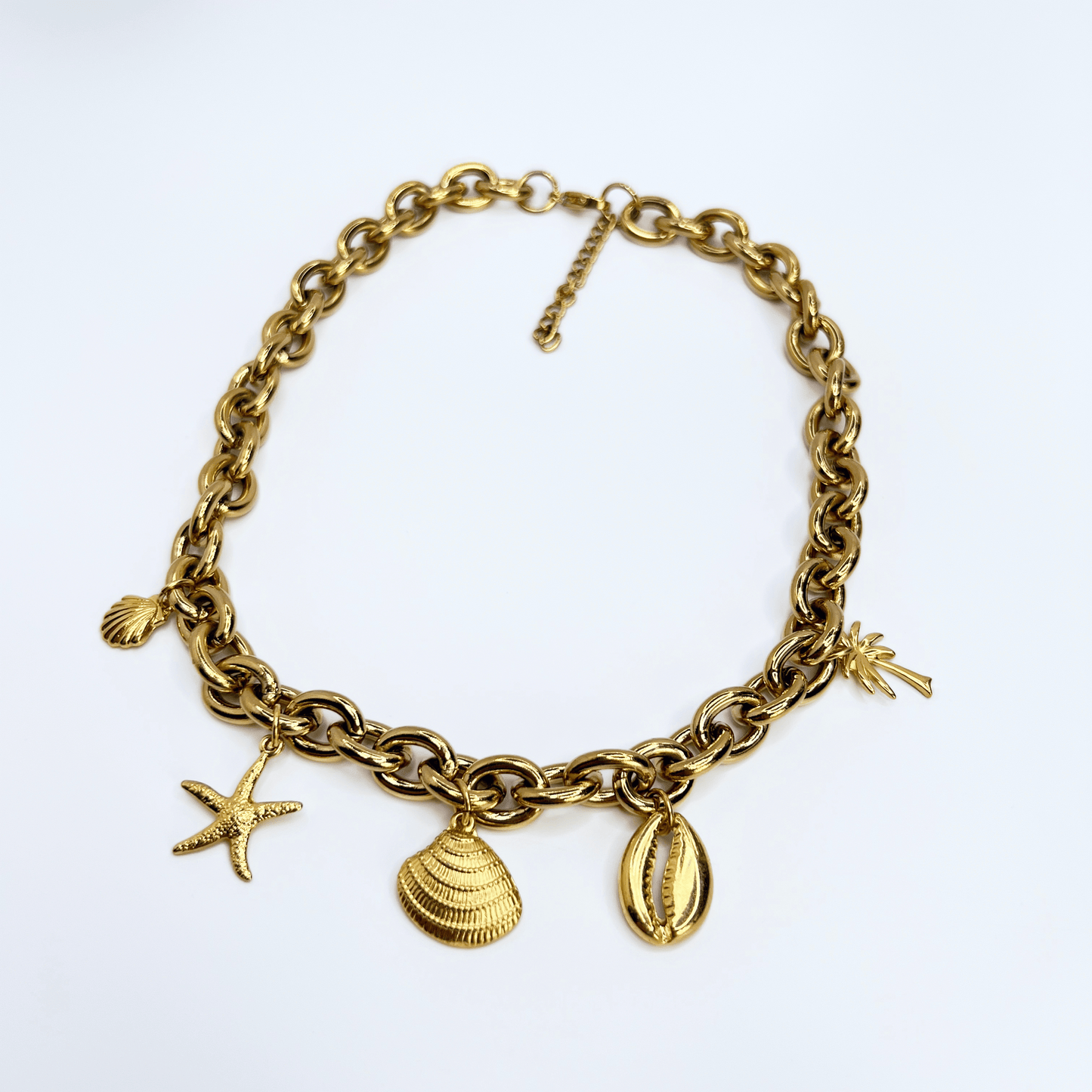 Souljewls – “Golden Tide” Chunky Charm Necklace