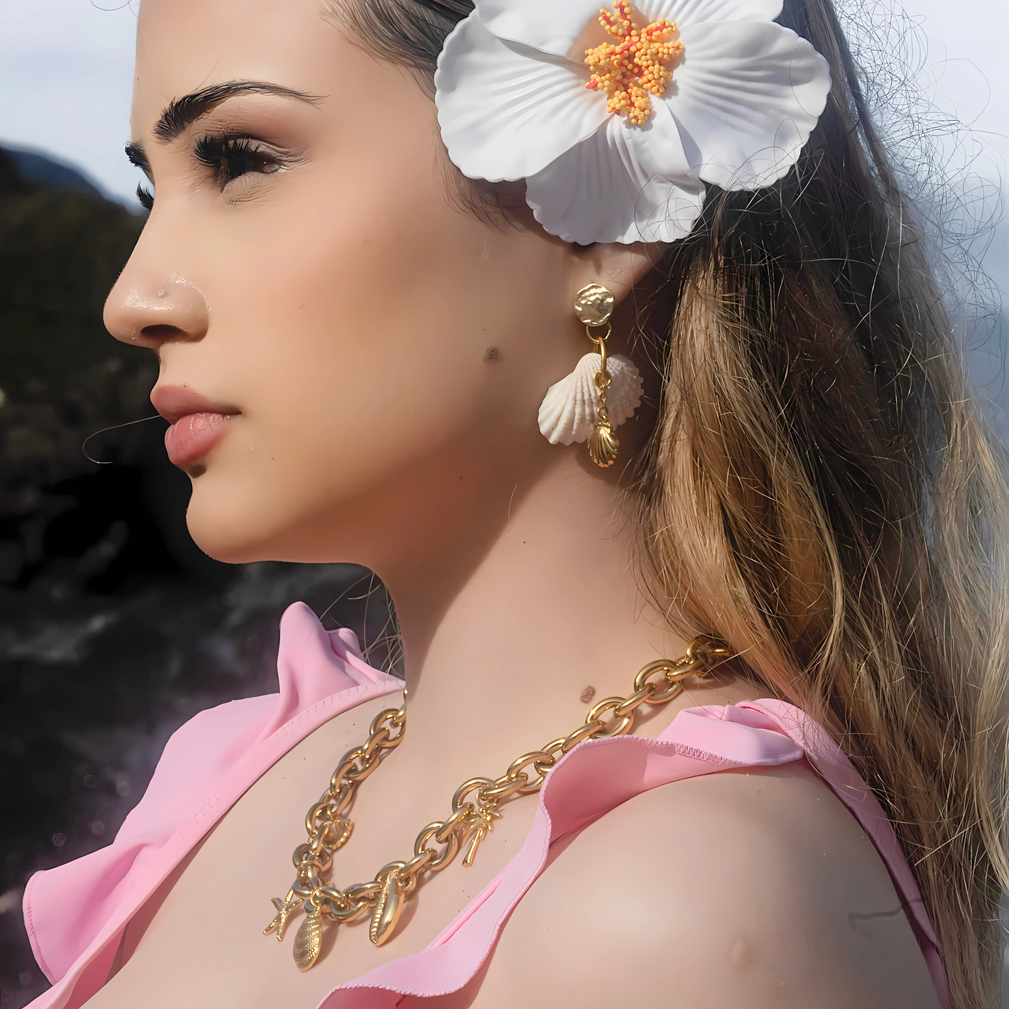 Souljewls – “Golden Tide” Chunky Charm Necklace