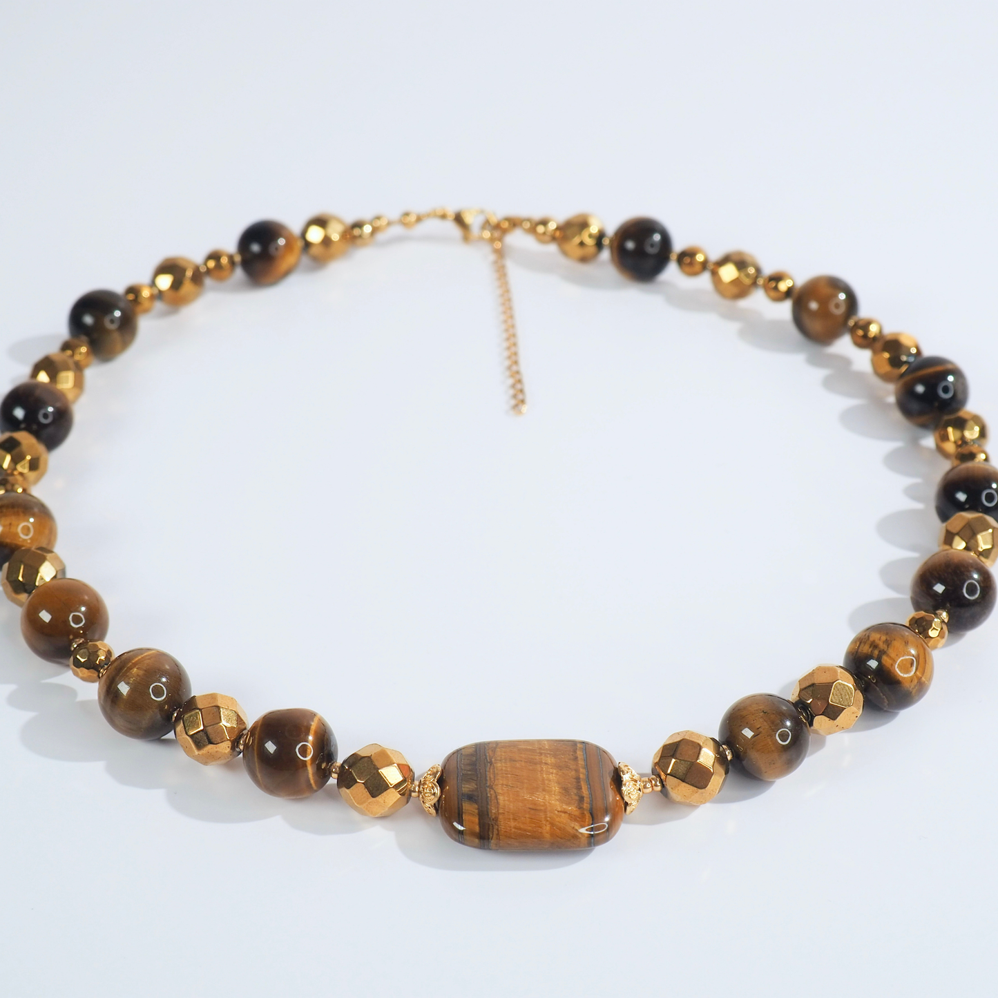 SoulJewls “Golden Vision” Necklace — Tiger’s Eye & Gold Hematite