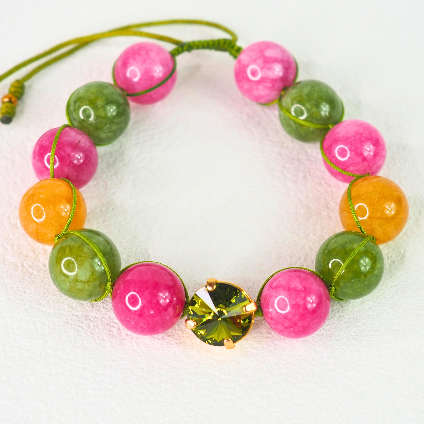 Verde Sandía Adjustable Bracelet