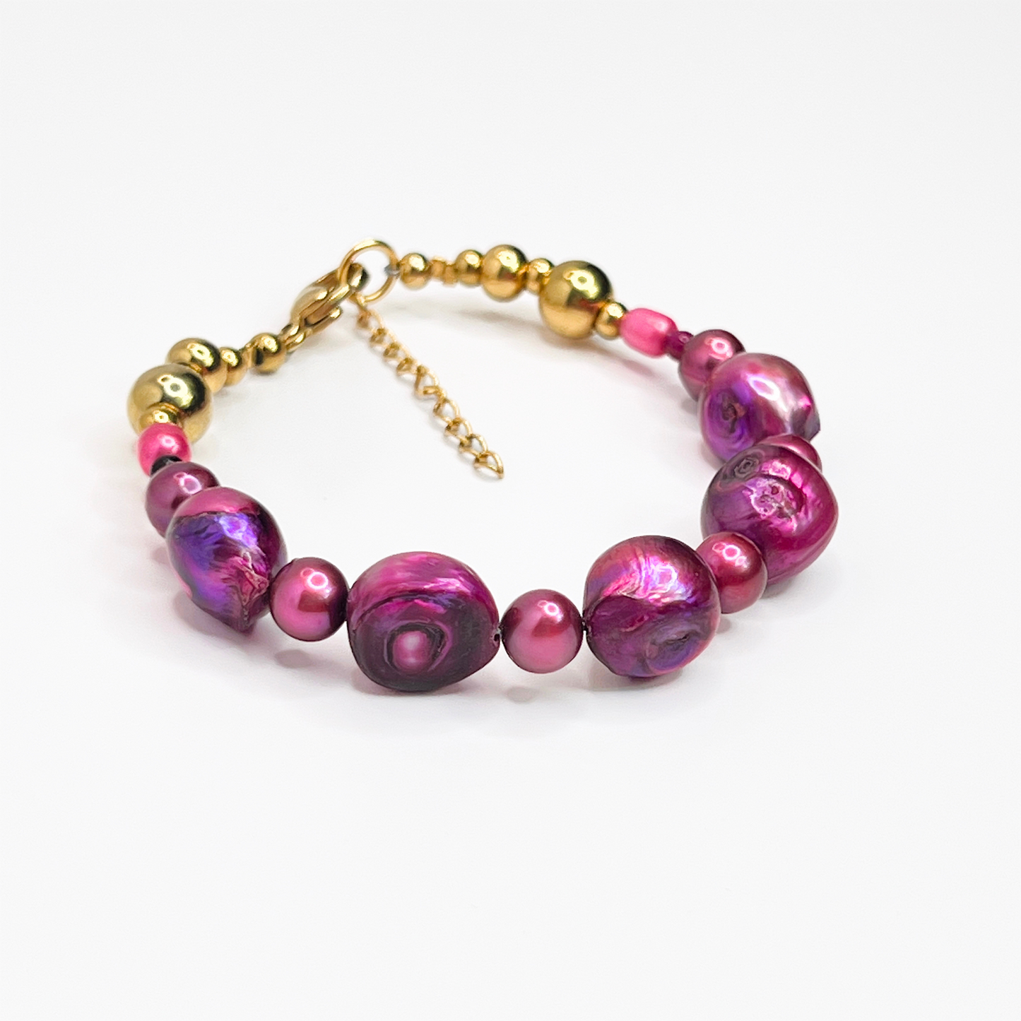 Souljewls Radiant Rose Bracelet – Magenta Pearl