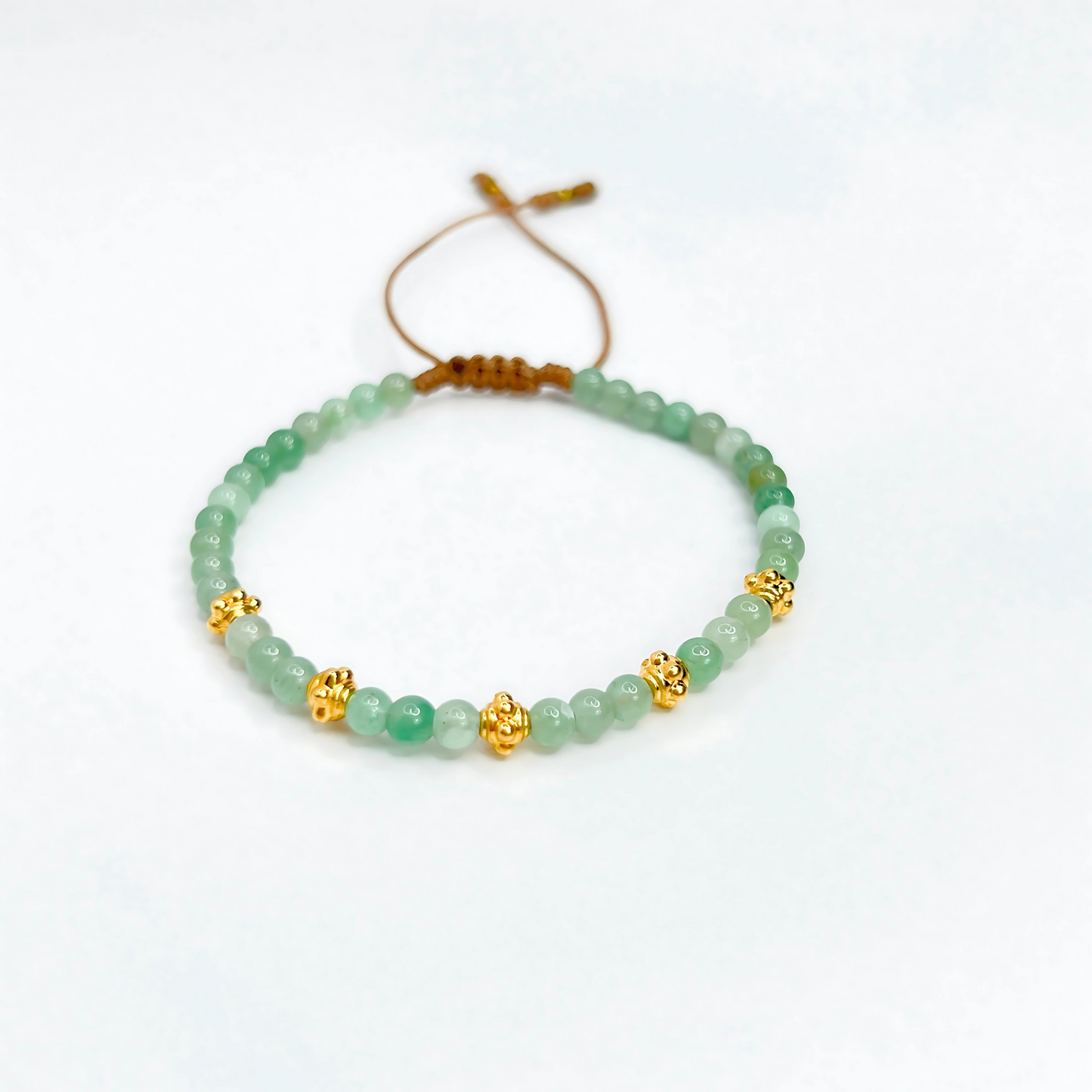 Souljewls Luck & Prosperity Adjustable Bracelet – Green Aventurine for Abundance & Success