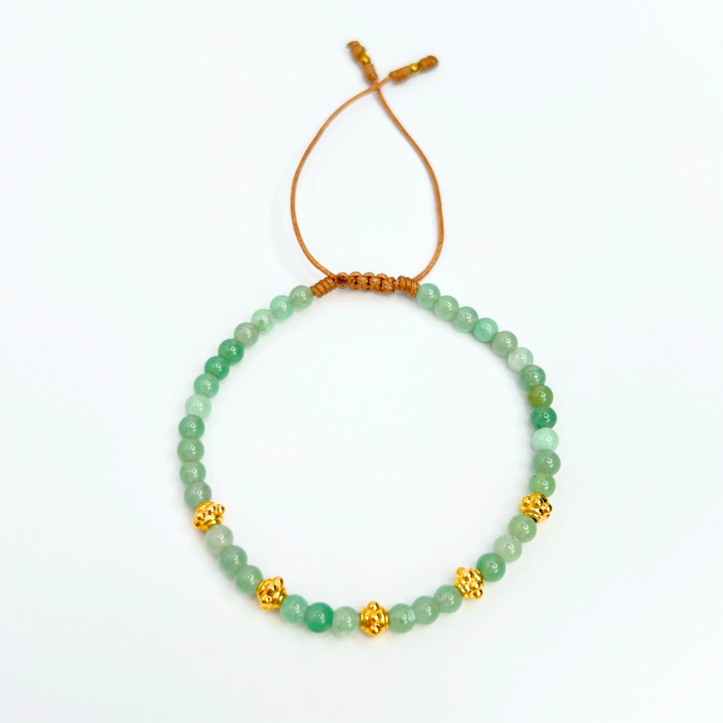 Souljewls Luck & Prosperity Adjustable Bracelet – Green Aventurine for Abundance & Success