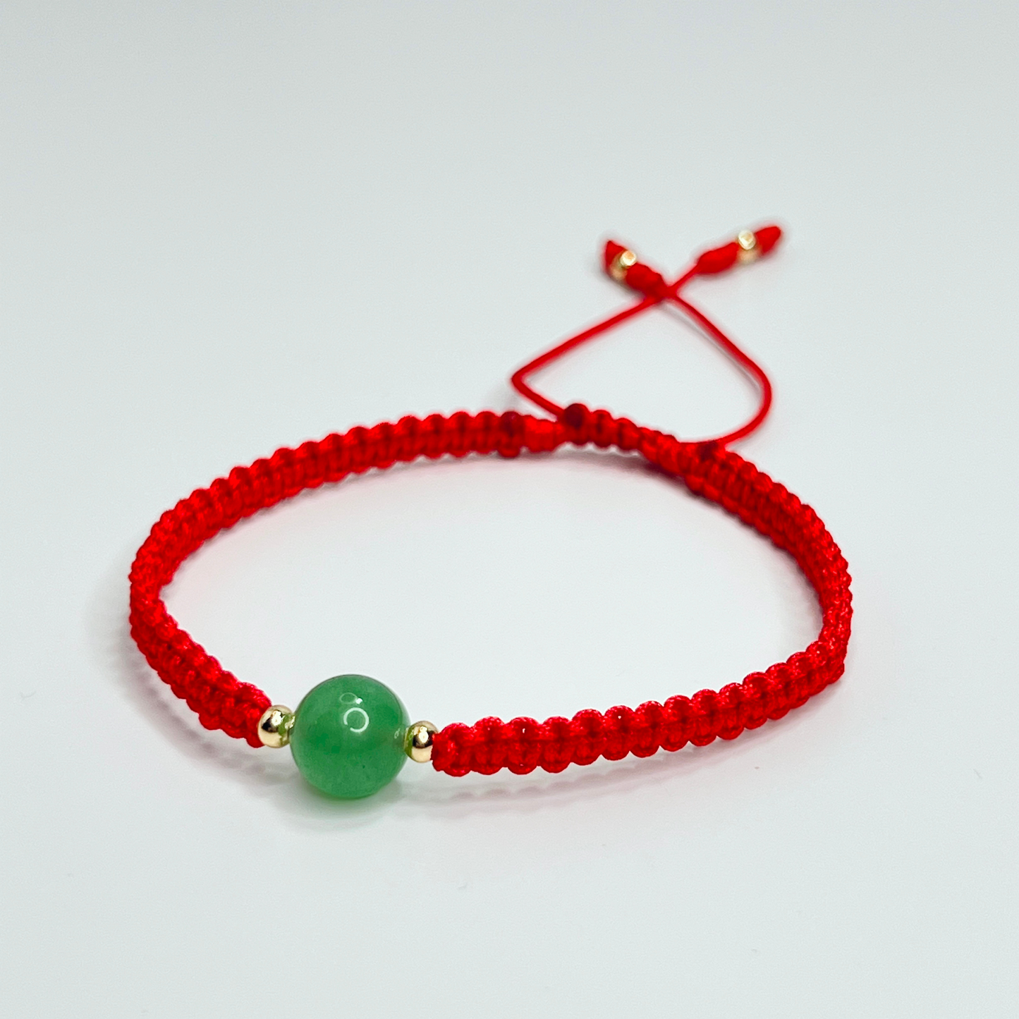 Souljewls Green Jade Red String Bracelet – Prosperity & Protection