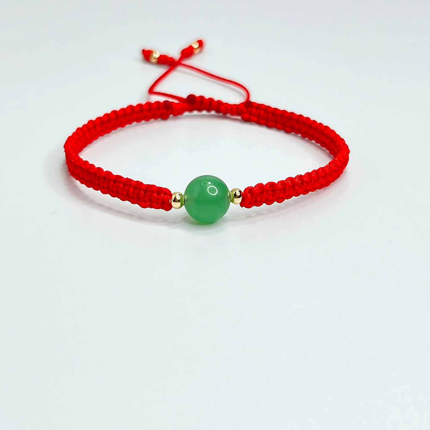Souljewls Green Jade Red String Bracelet – Prosperity & Protection