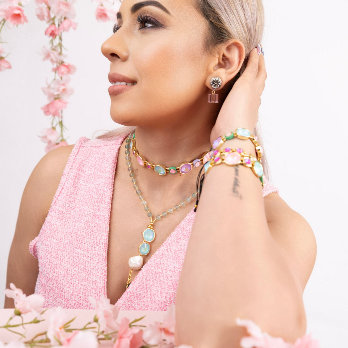 Souljewls Starlight Pearl Bracelet – Adjustable Nectar Shell Pearl Stars