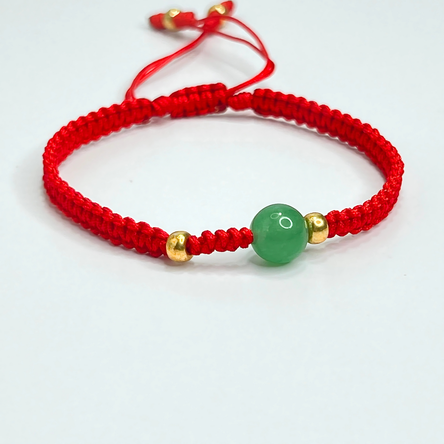 Souljewls Green Jade Red String Bracelet – Prosperity & Protection