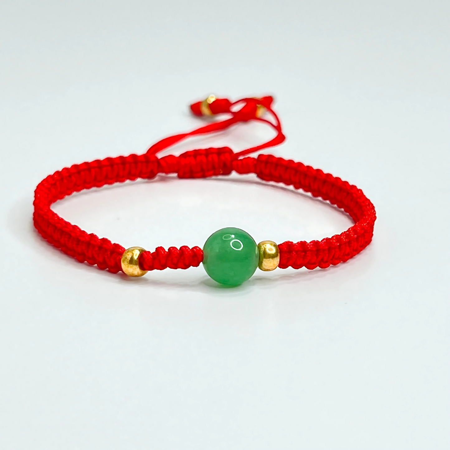 Souljewls Green Jade Red String Bracelet – Prosperity & Protection