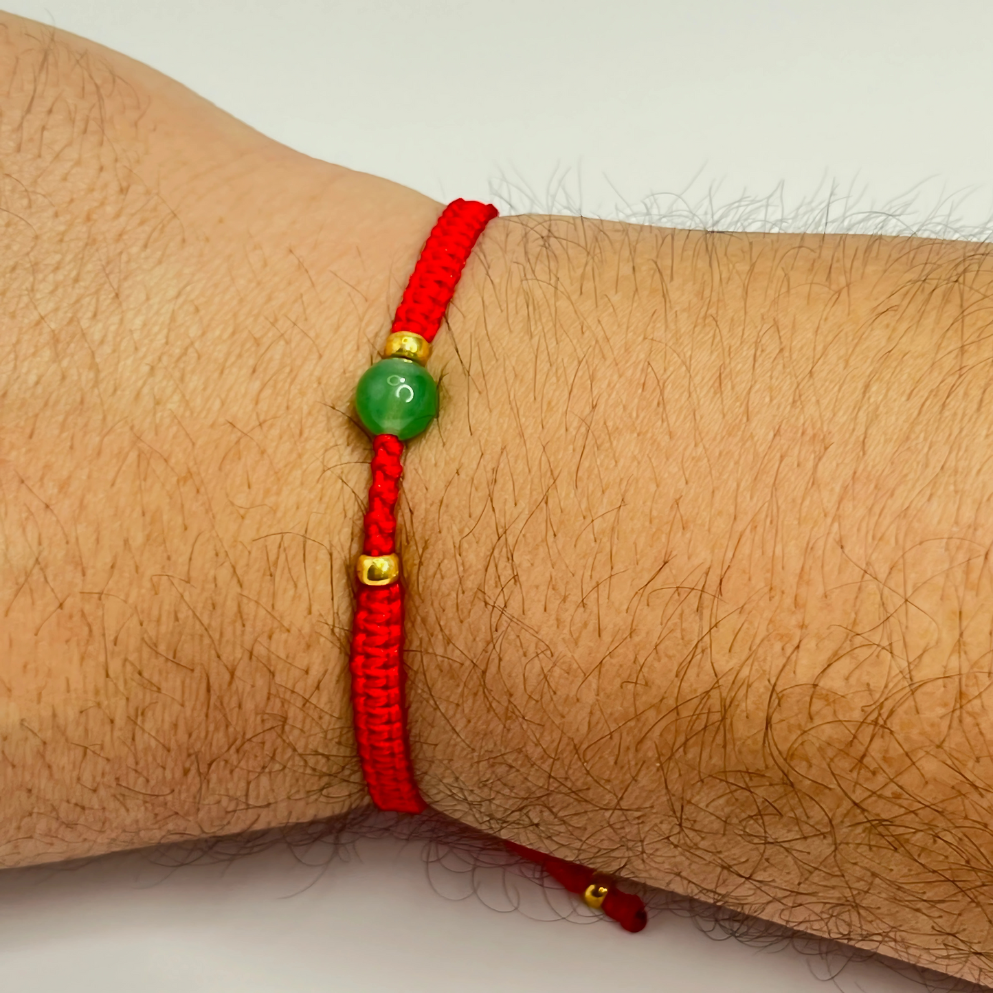Souljewls Green Jade Red String Bracelet – Prosperity & Protection