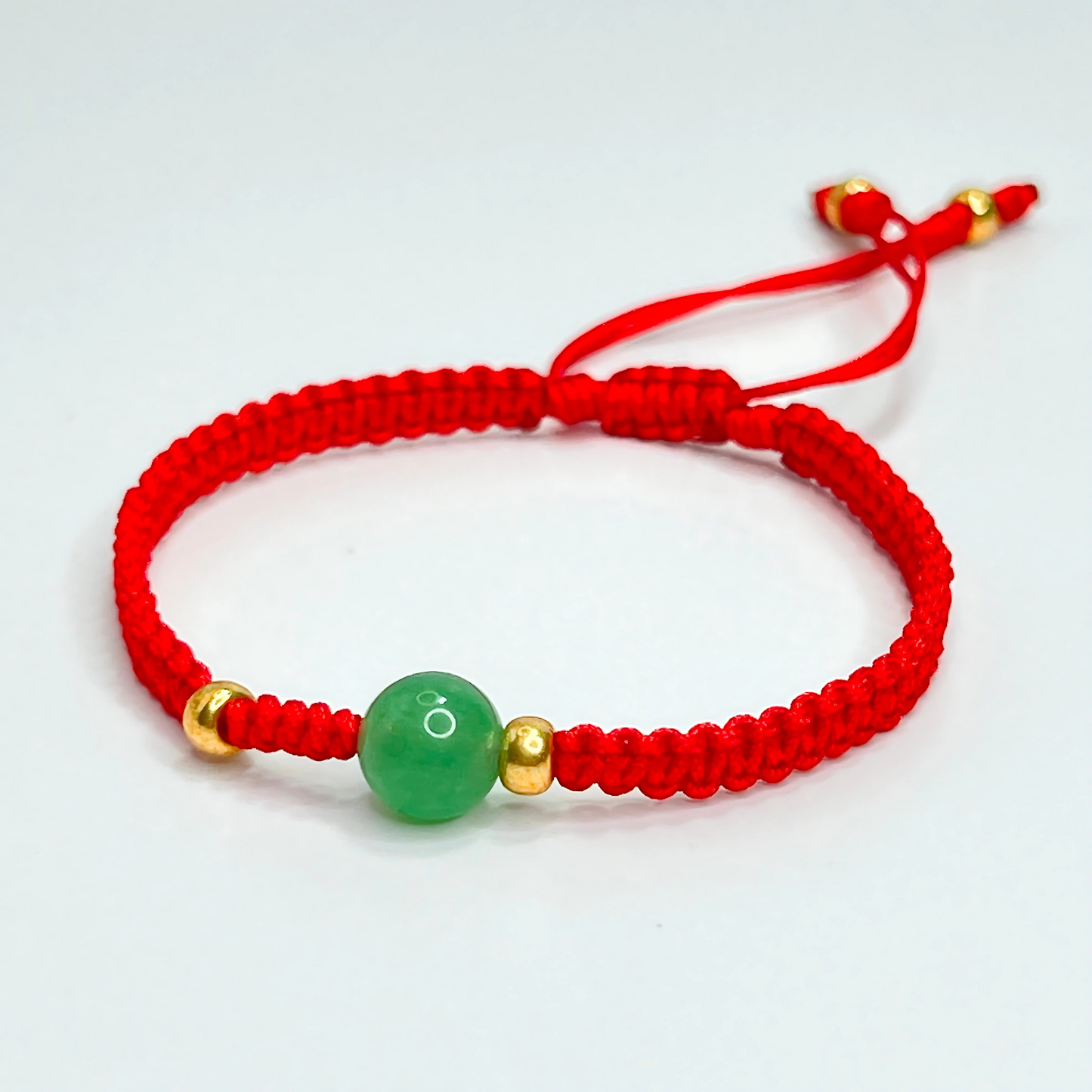 Souljewls Green Jade Red String Bracelet – Prosperity & Protection