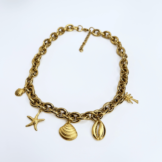 Souljewls – “Golden Tide” Chunky Charm Necklace