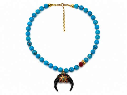 Luna Negra Turquoise Statement Necklace
