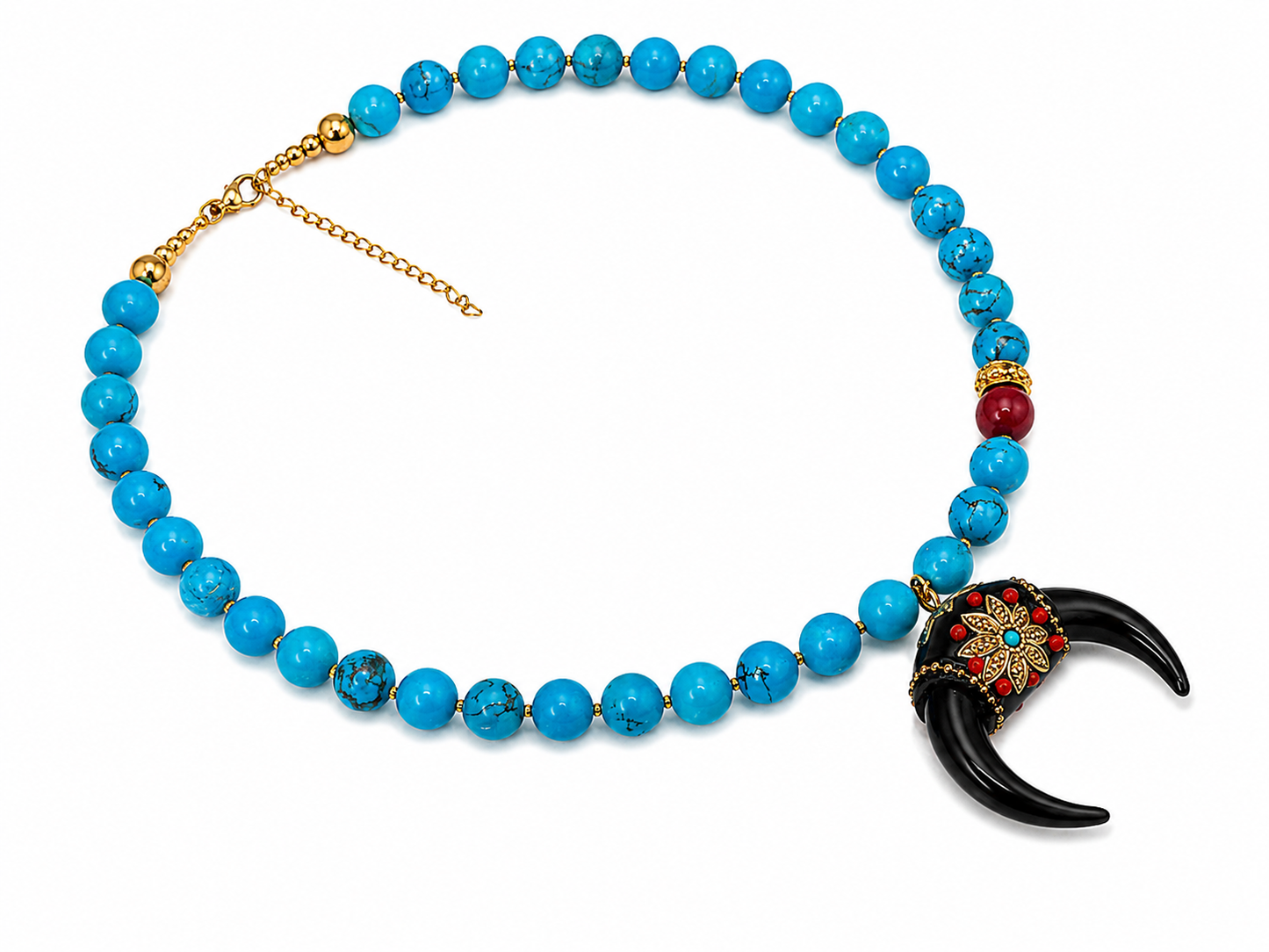 Luna Negra Turquoise Statement Necklace