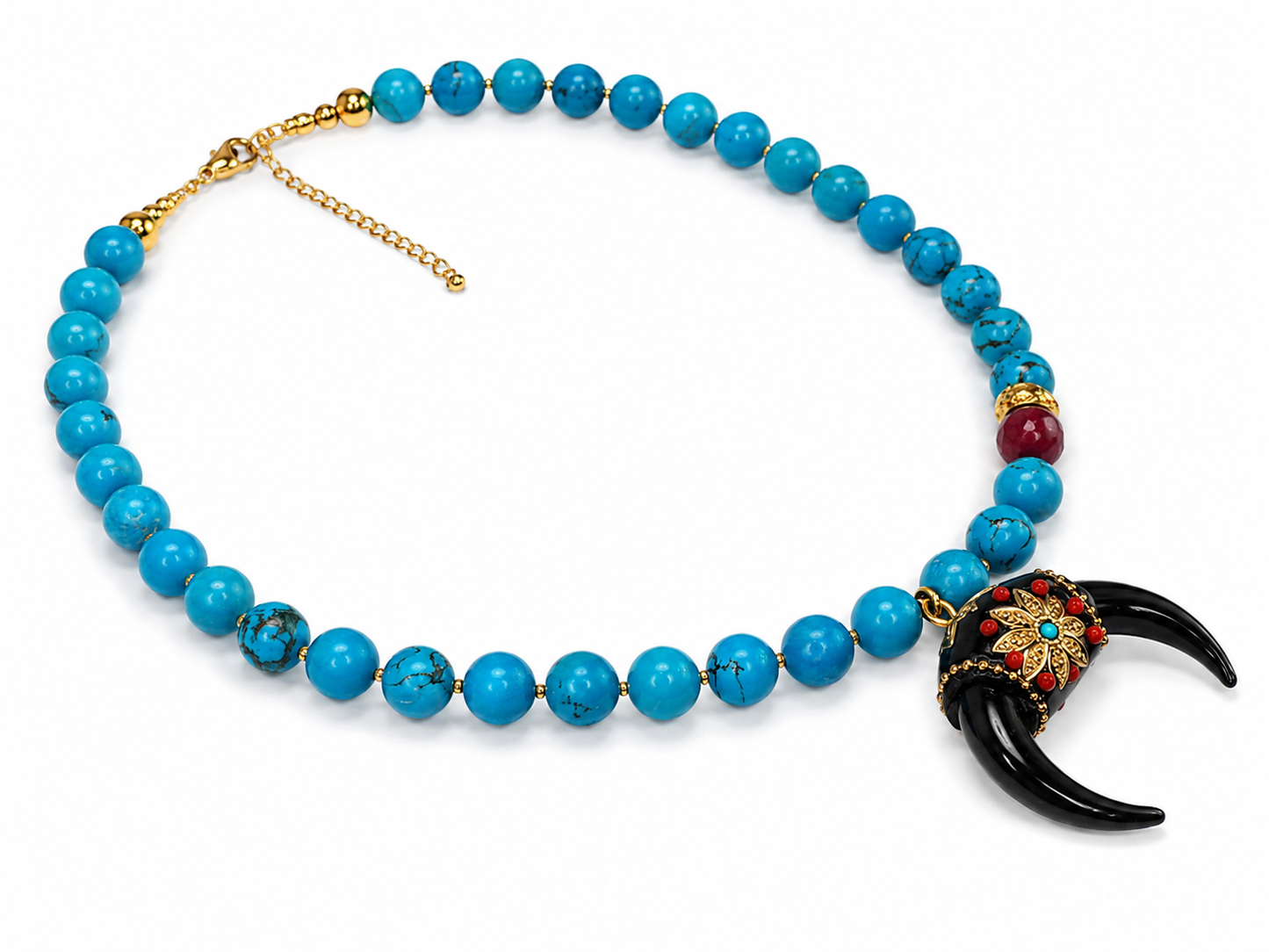 Luna Negra Turquoise Statement Necklace