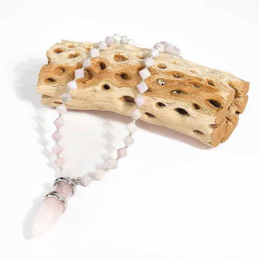 Rose Quartz Vial Necklace – Love & Emotional Balance