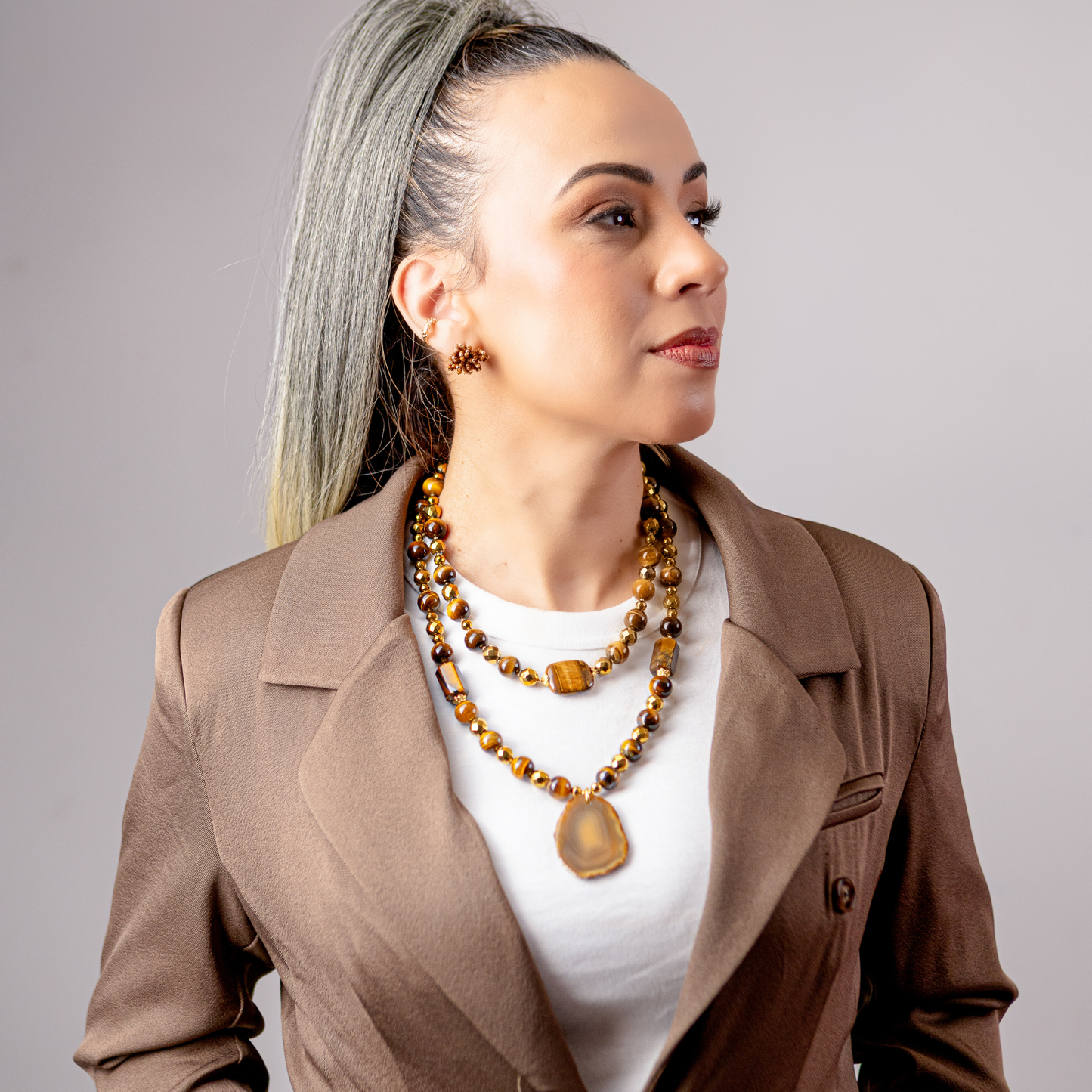 SoulJewls “Golden Vision” Necklace — Tiger’s Eye & Gold Hematite