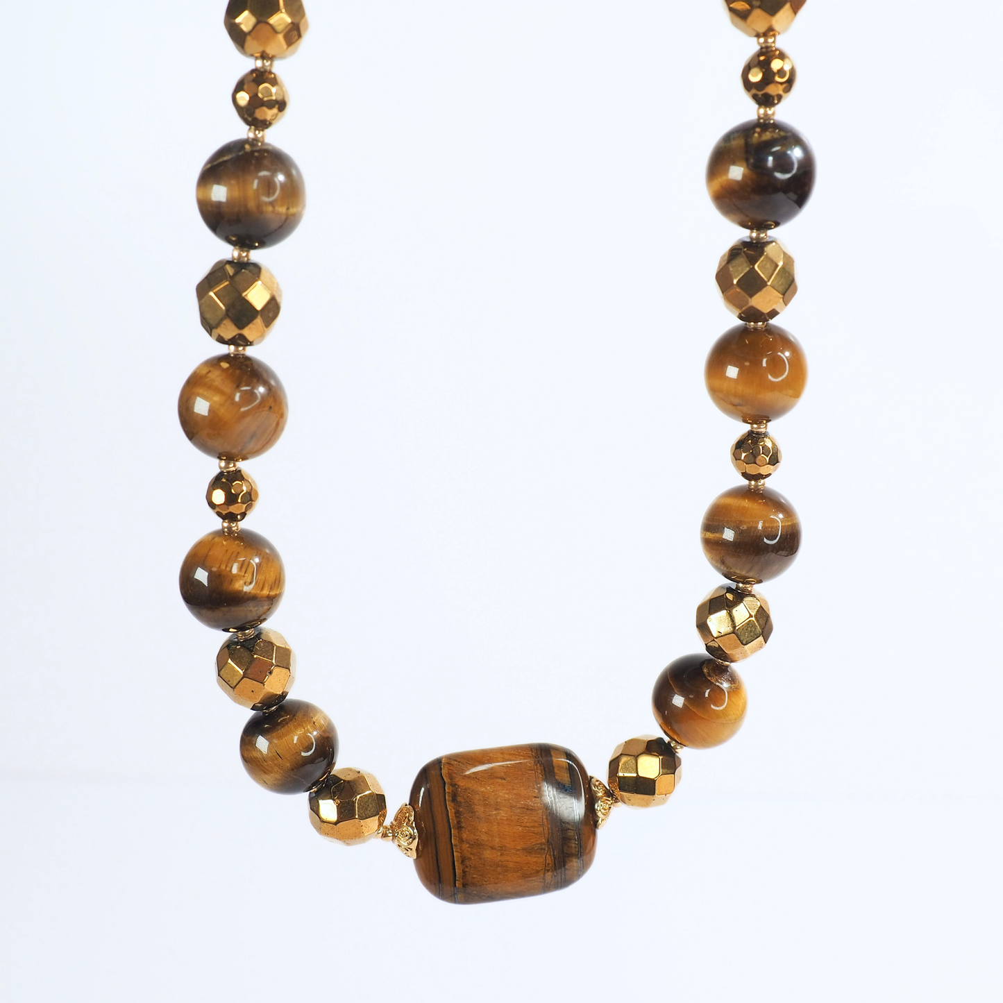 SoulJewls “Golden Vision” Necklace — Tiger’s Eye & Gold Hematite
