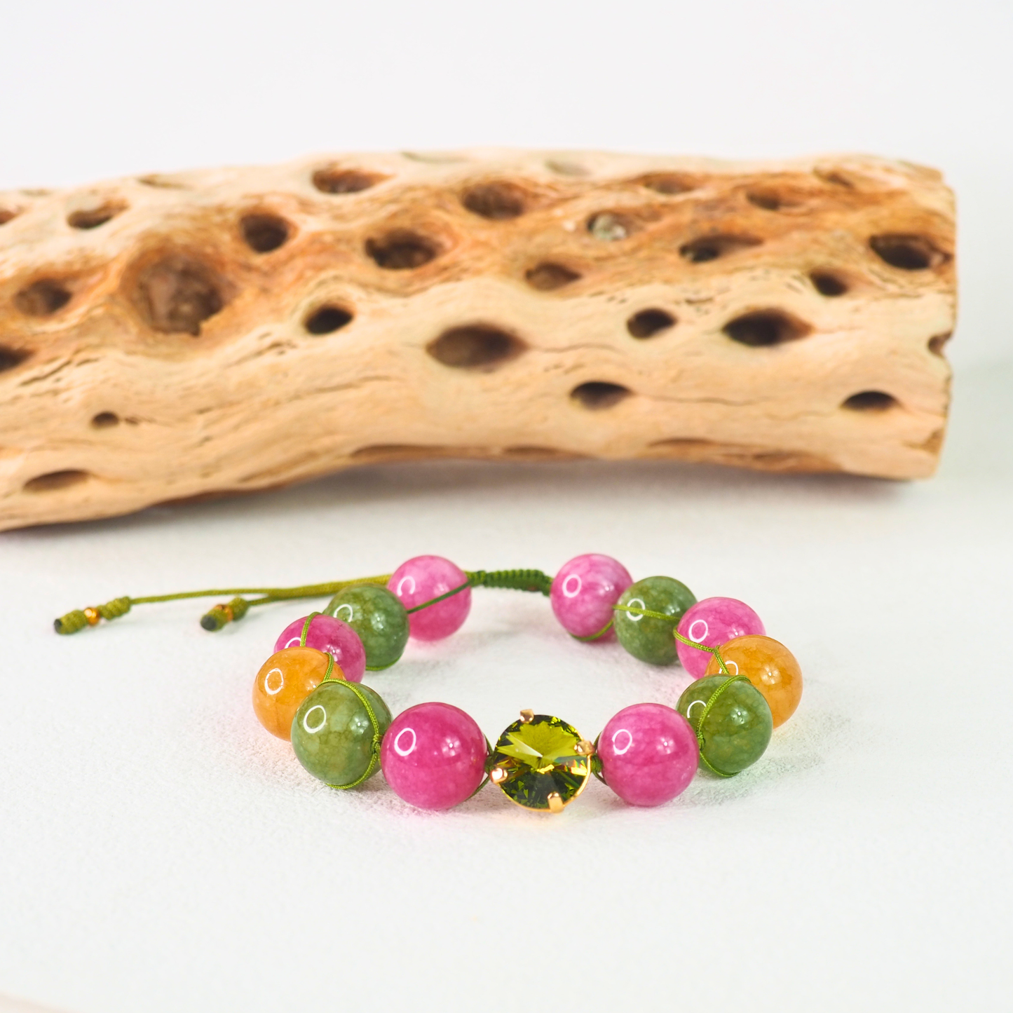 Verde Sandía Adjustable Bracelet