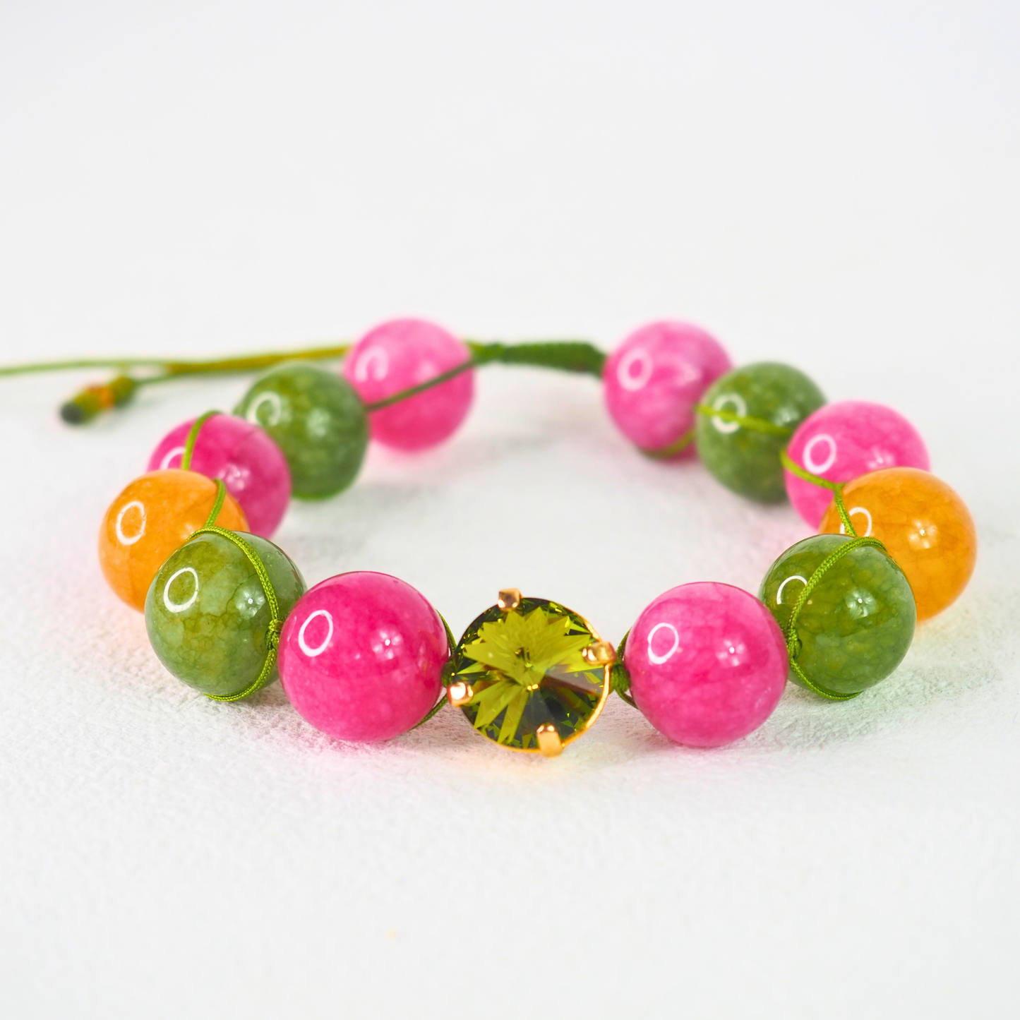 Verde Sandía Adjustable Bracelet