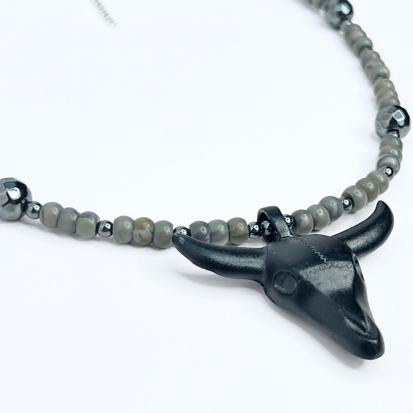 Souljewls – Tierra Indomable | Bull Skull & Jasper Necklace
