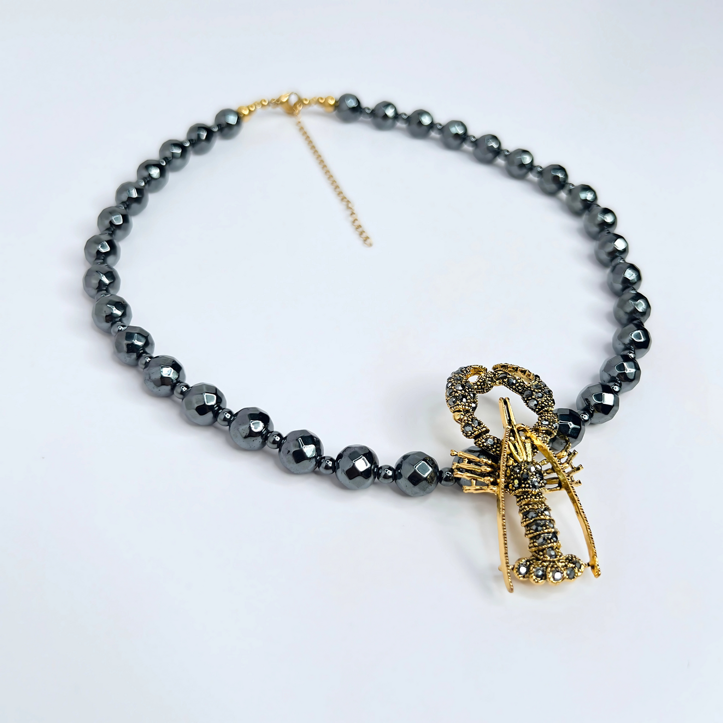 Souljewls – Lobster Claw of Power | Hematite Necklace