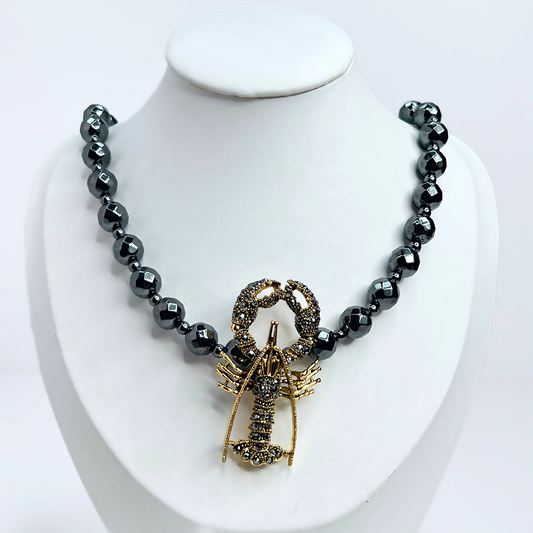 Souljewls – Lobster Claw of Power | Hematite Necklace