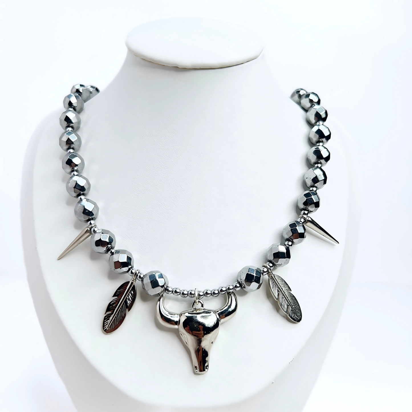 Souljewls – Silver Spirit Warrior | Hematite Power Necklace