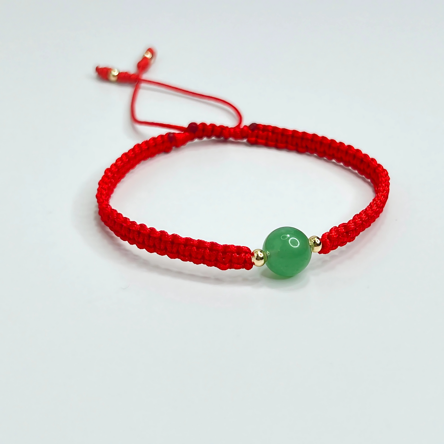Souljewls Green Jade Red String Bracelet – Prosperity & Protection